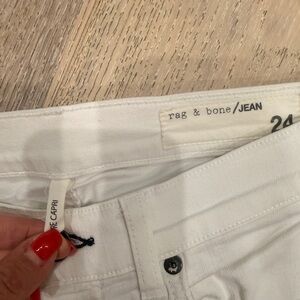 Rag & Bone Women's Cropped White Jeans